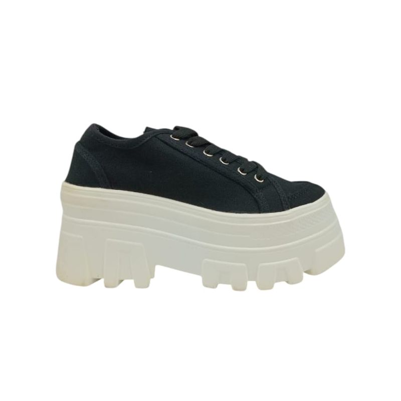 HERIEL - Zapatilla Negra Plataforma Mujer