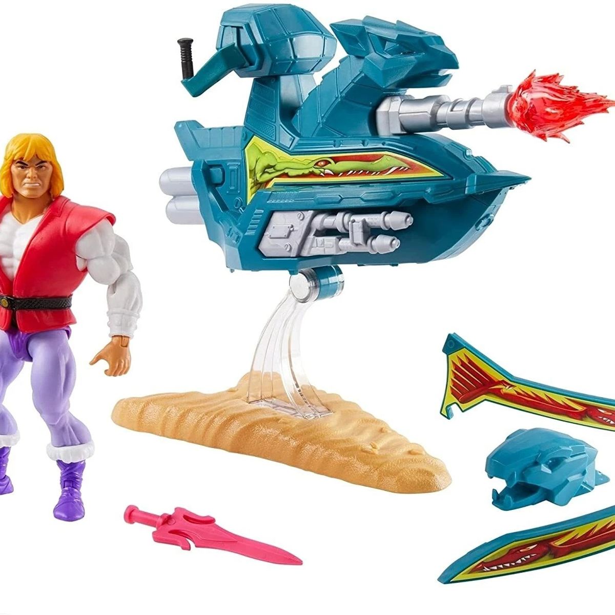 MATTEL - Figura MOTU He-Man Jet Sled & Principe Adam