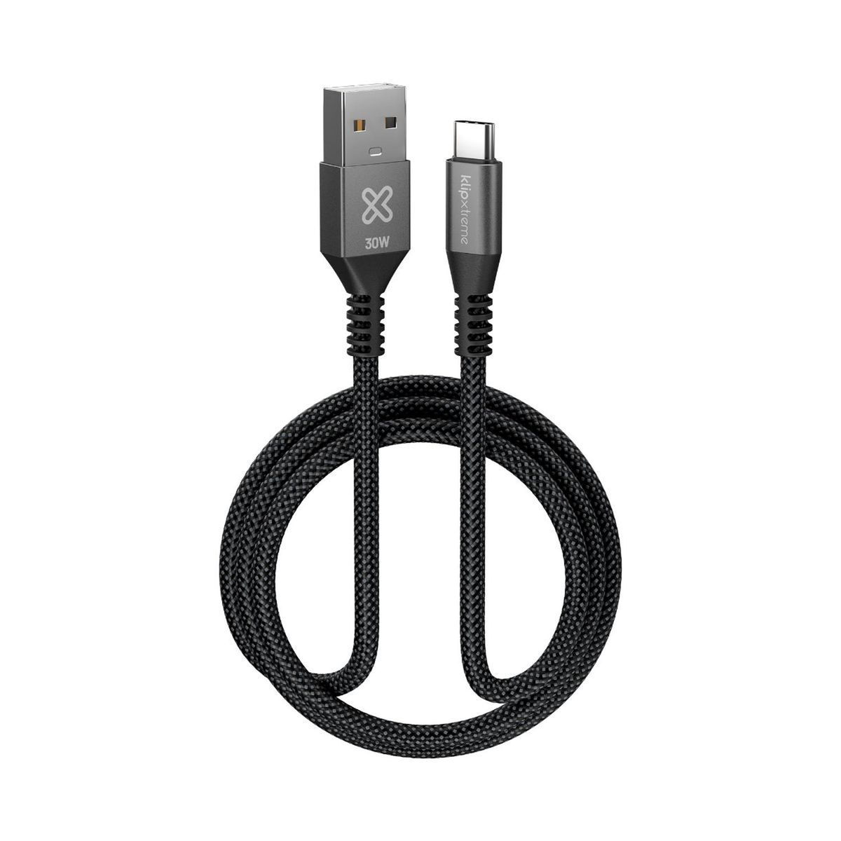 KLIP XTREME - Klip Xtreme Cable Trenzado USB-A USB-C PowerGo 050 30W 1m