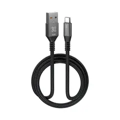 KLIP XTREME - Cable Trenzado USB-A USB-C PowerGo 050 30W 1m