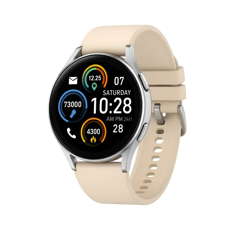 STARTECHOFFICE - Reloj Inteligente S37 Mujer Correa Blanca Bluetooth Monitoreo Salud