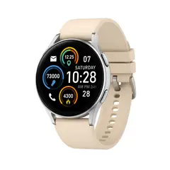 STARTECHOFFICE - Reloj Inteligente S37 Mujer Correa Blanca Bluetooth Monitoreo Salud