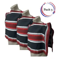 EKOL TACTICA MILITAR - Pack 3 Mantas Poncho De Huaso Cueca Adulto-Juvenil 90x130cm