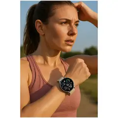 GENERICO - Smartwatch Mujer Diseño Elegante con Correa Blanca Llamadas Bluetooth