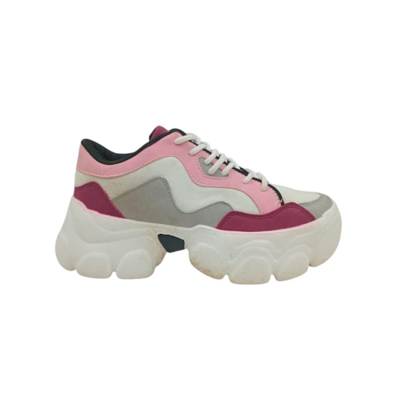 HERIEL - Zapatilla Rosa Plataforma Mujer