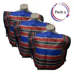 EKOL TACTICA MILITAR - Pack 3 Mantas Poncho Huaso Juvenil Fechas Patrias Viva Chile