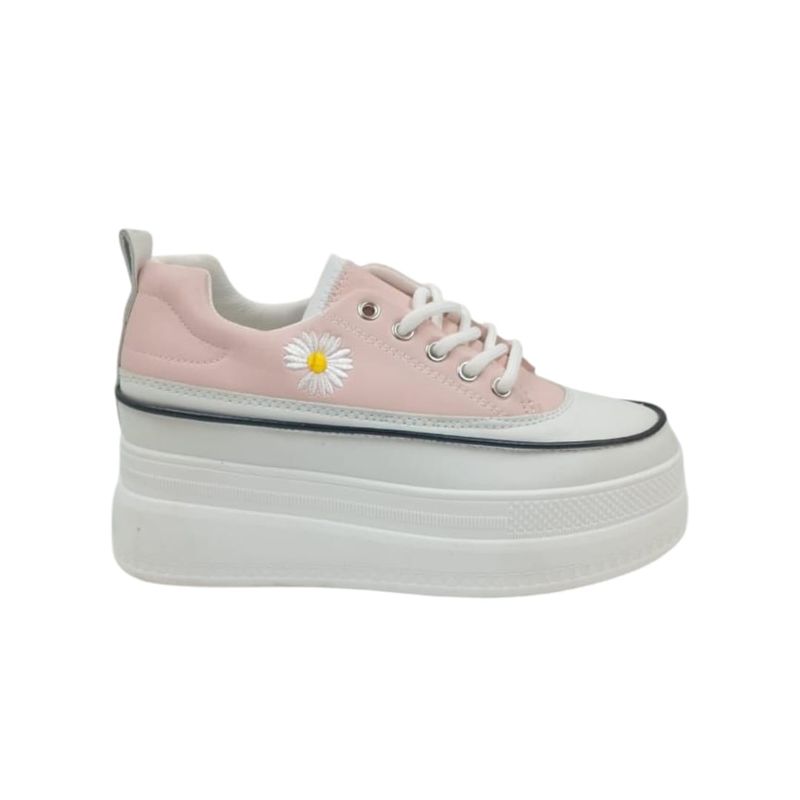 HERIEL - Zapatilla Rosa Plataforma Mujer
