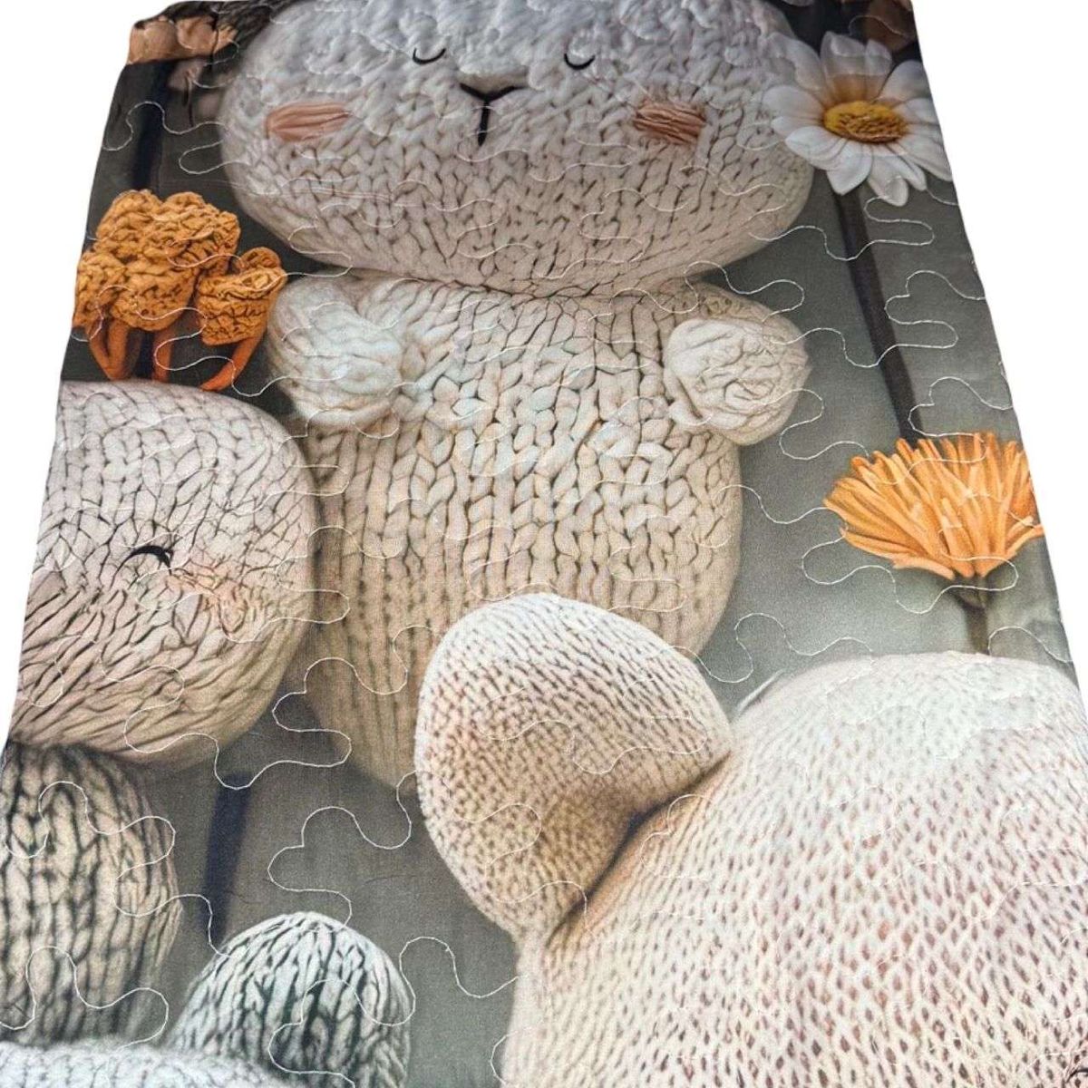 GENERICO - CUBRECAMA QUILT DE VERANO NIÑA NIÑO INFANTIL OSO VERDE