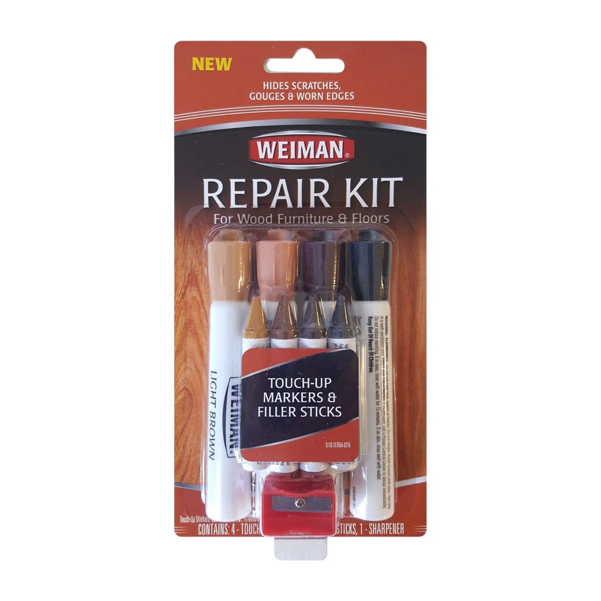 WEIMAN - Kit Reparador Muebles y Pisos de Madera Weiman 9 Piezas