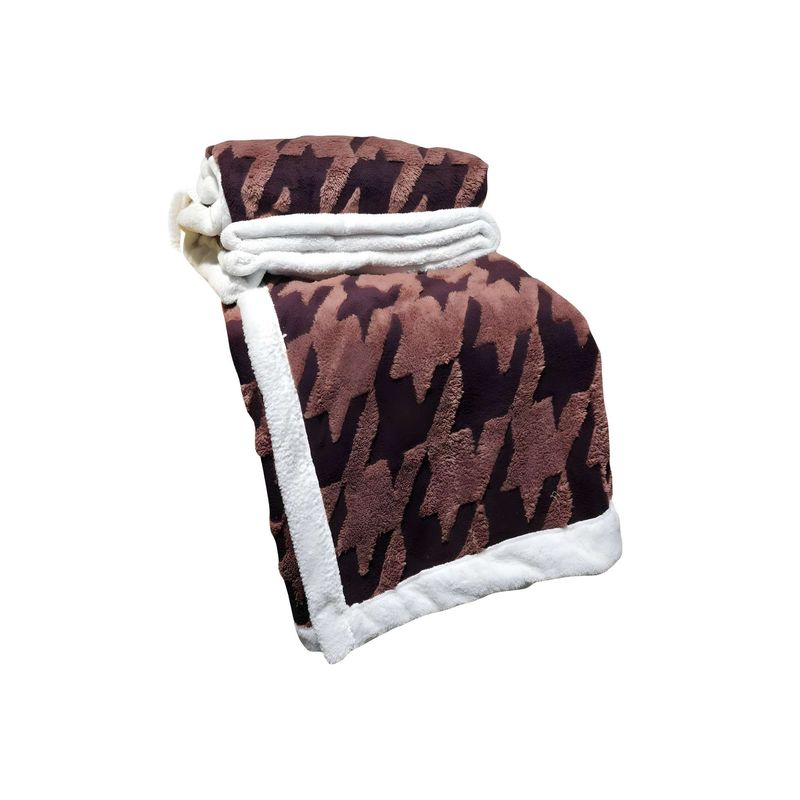GENERICO - FRAZADA CON SHERPA BLANCO2 PLAZAS BURDEO