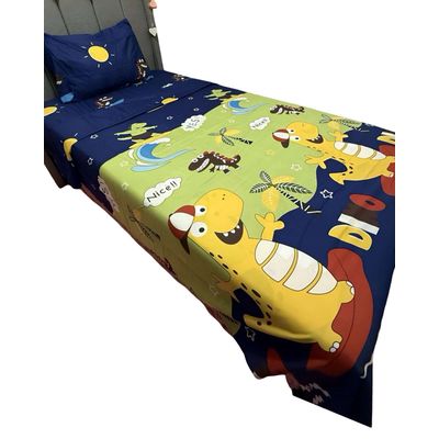 Imagen 2 del producto Set de Sábanas niña niño infantil 1 plaza Dino