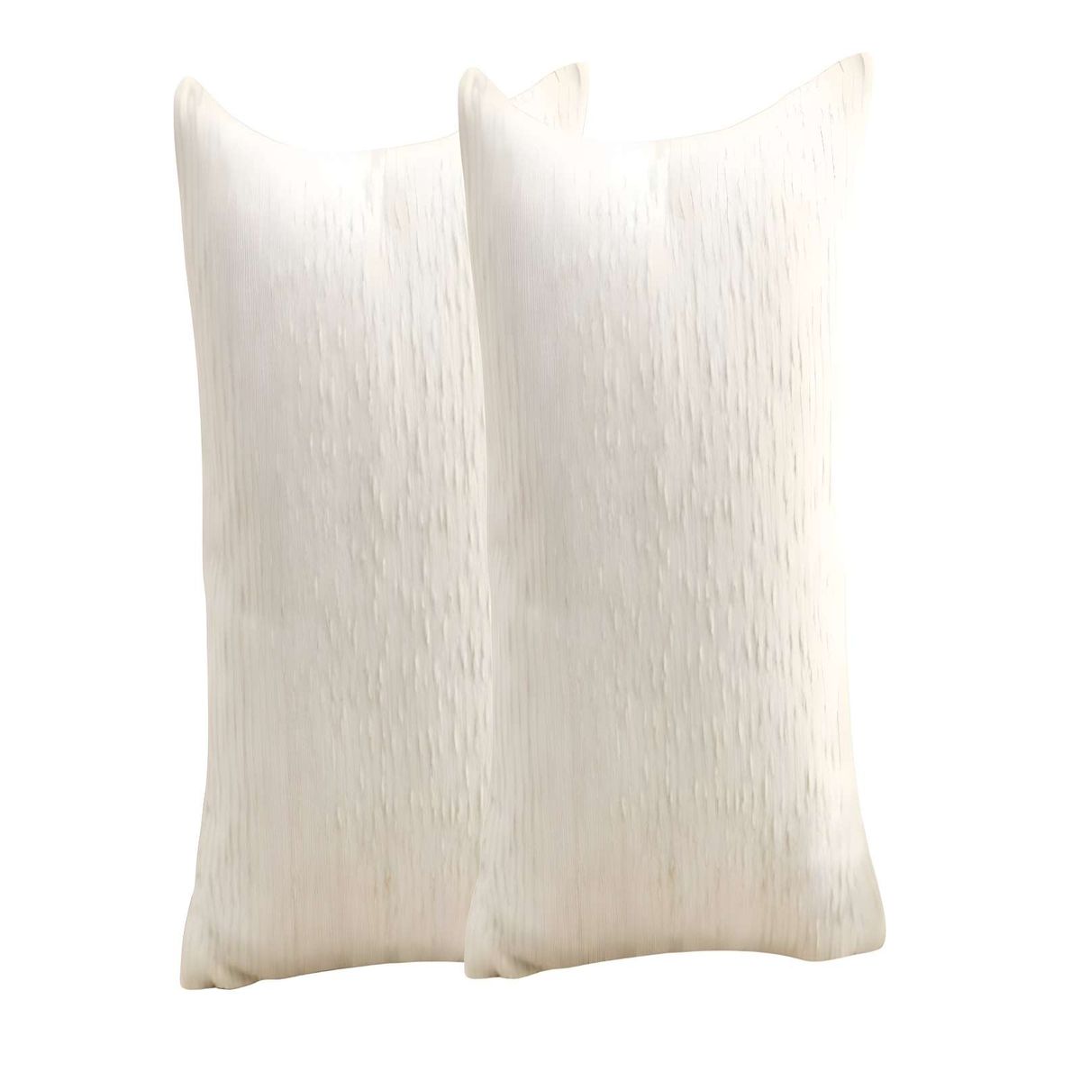 GENERICO - PACK DE 2 FUNDAS DE COJIN CHENILLE LINEA BLANCO