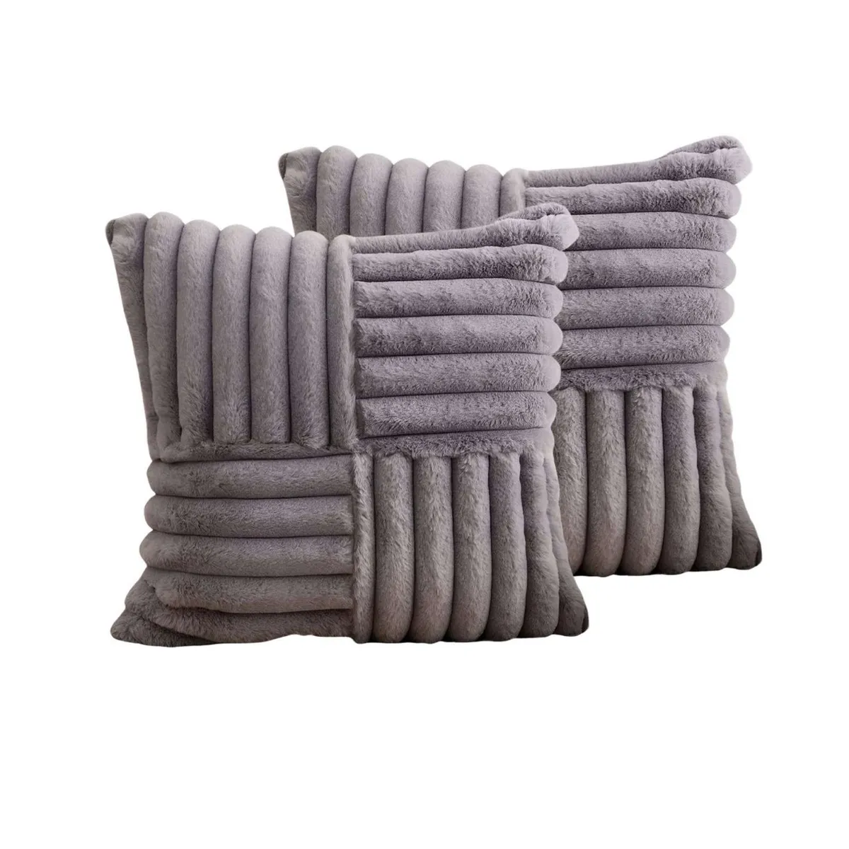 GENERICO - PACK DE 2 FUNDAS PELUDA EMPALMADA MORADO