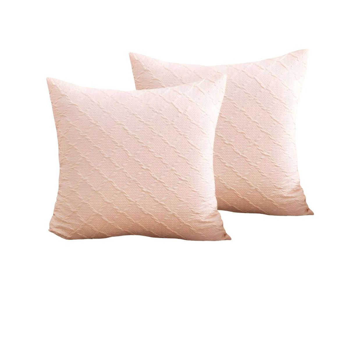 GENERICO - PACK DE 2 FUNDAS DE TERCIOPELO TRENZADO ROSA