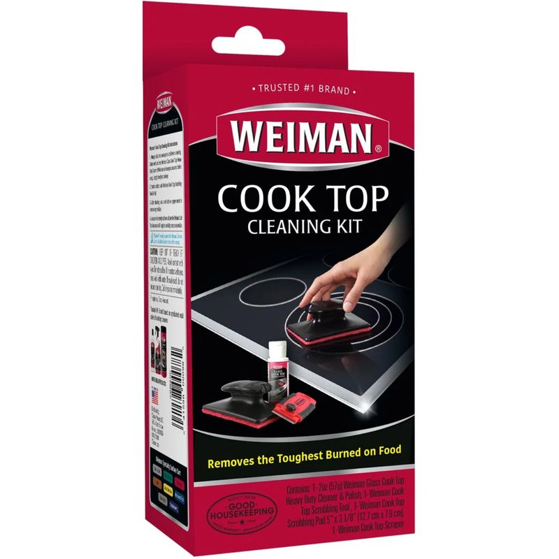 WEIMAN - Weiman Kit Limpiador Vitrocerámica 3 Piezas