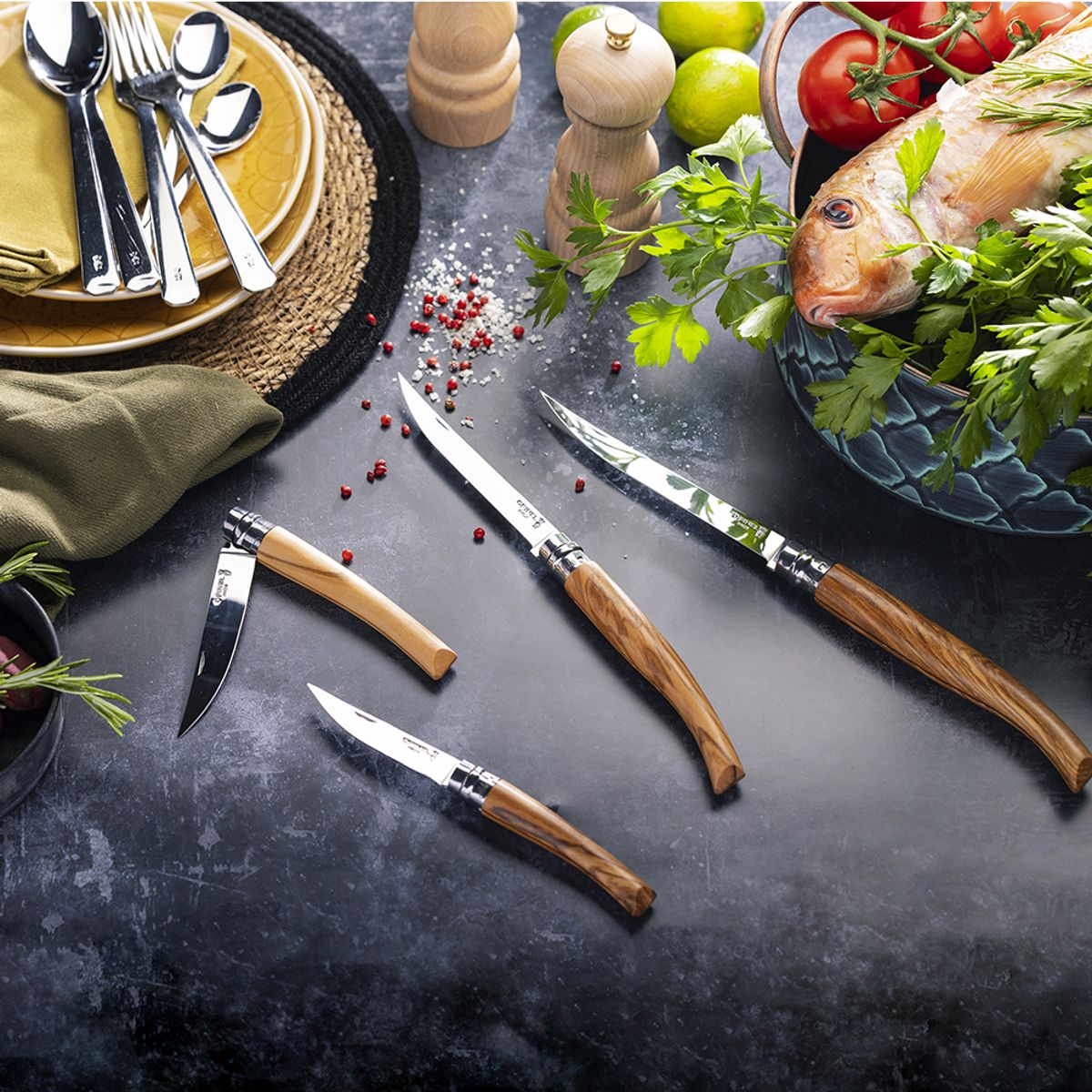 OPINEL - Cuchillo Slim N°15 Opinel Olivo