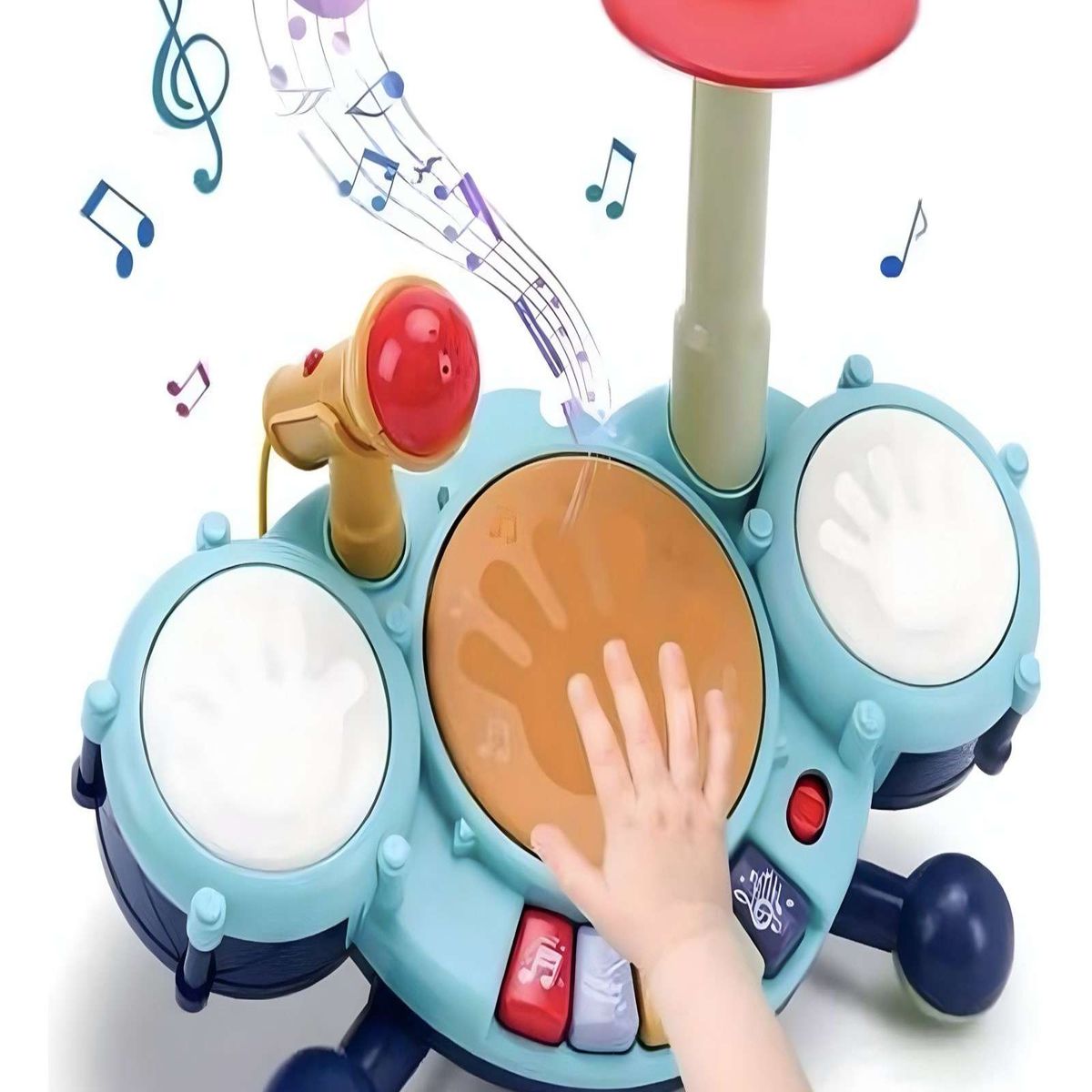 GENERICO - Juguete Batería Musical Para Bebé Con Micrófono Órgano Azul