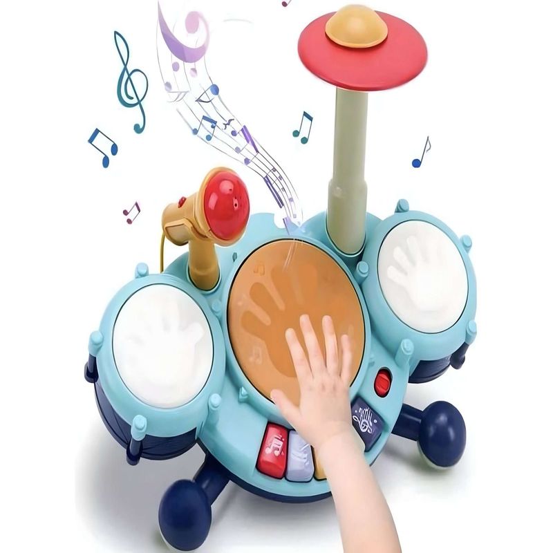 GENERICO - Juguete Batería Musical Para Bebé Con Micrófono Órgano Azul