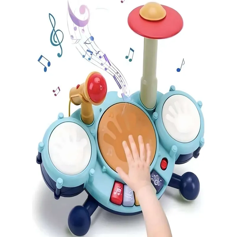 GENERICO - Juguete Batería Musical Para Bebé Con Micrófono Órgano Azul