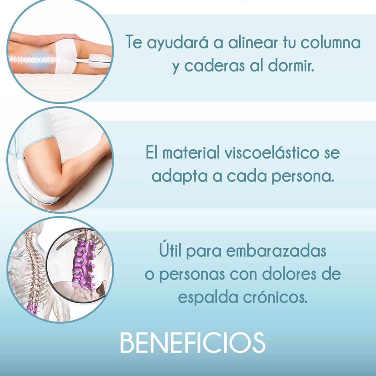 MOVI - Almohada Ortopédica para Piernas Cadera y Espalda