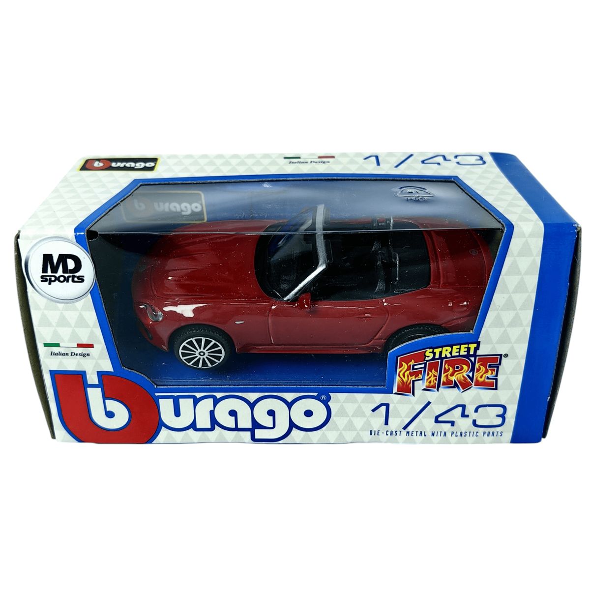 BBURAGO - Auto Deportivo Fiat 124 Spider Burago Street 1:43
