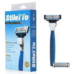 STILETTO - STILETTO® KIT DE AFEITADO DE 3 HOJAS COMPATIBLE CON MACH3®