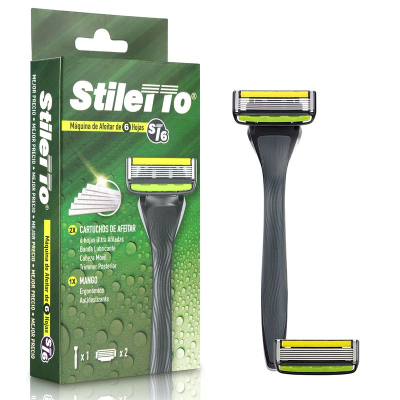 STILETTO - STILETTO® KIT DE AFEITADO DE 6 HOJAS