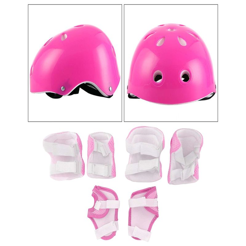 GENERICO - Kit Protección para patinar Seguridad Niña Rosado