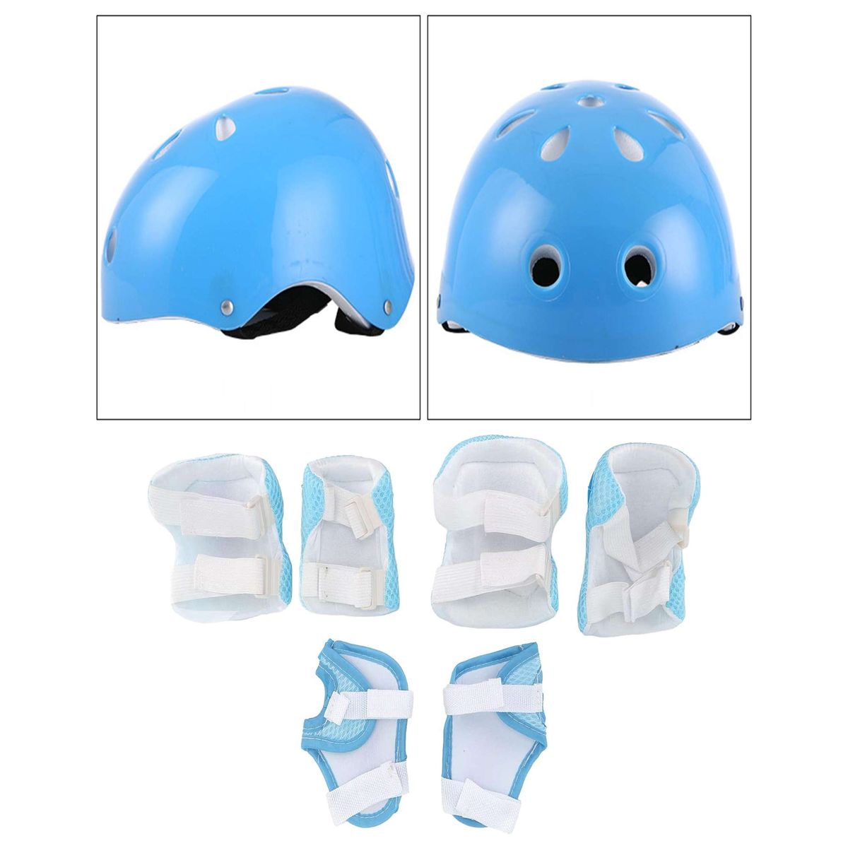 GENERICO - Kit Protección para patinar Seguridad Niño Azul