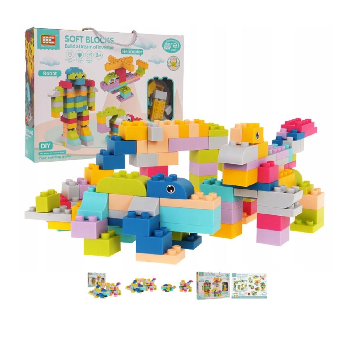 GENERICO - Juego De Bloques 126 piezas ultra suaves hervibles