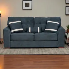 GENERICO - Sofá Montreal 3 Cuerpos Lino Finesse Gris Oscuro