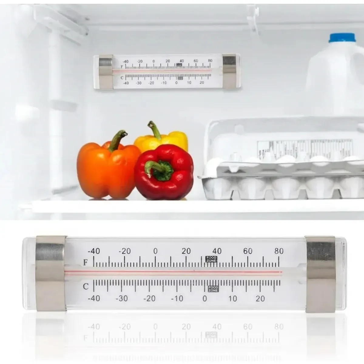 GENERICO - Termómetro Refrigerador Congelador Frigorífico Freezer 13cm