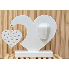 GENERICO - Decoración Onda Corazón - Jarrón y Dije