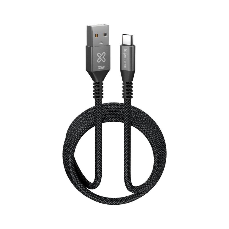 KLIP XTREME - Klip Xtreme Cable Trenzado USB-A USB-C PowerGo 050 30W 1.8m
