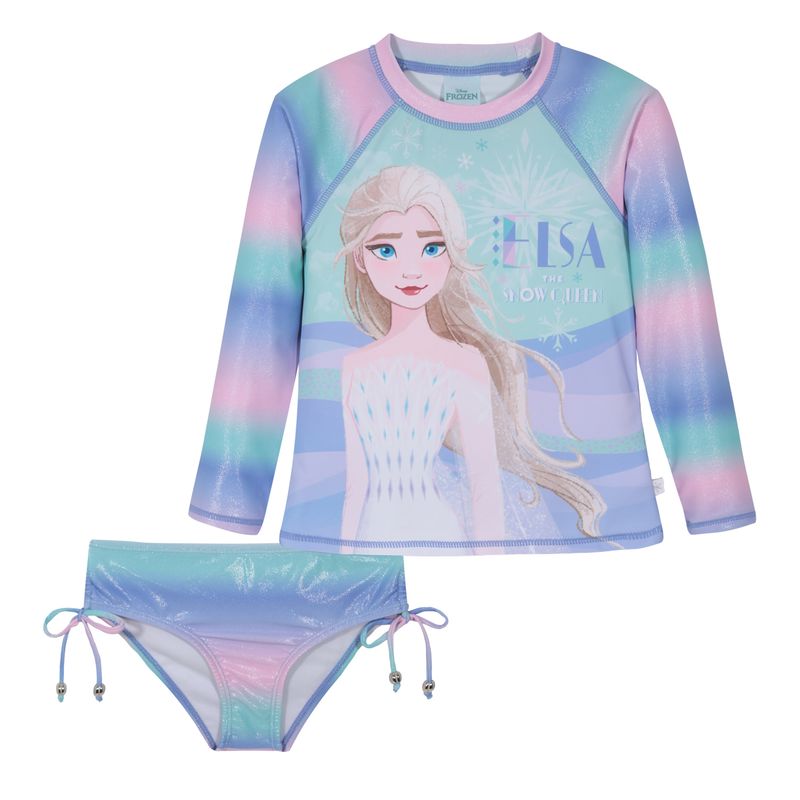 DISNEY - Traje de Baño Niña Set UV50 MLarga Frozen Disney - Lila