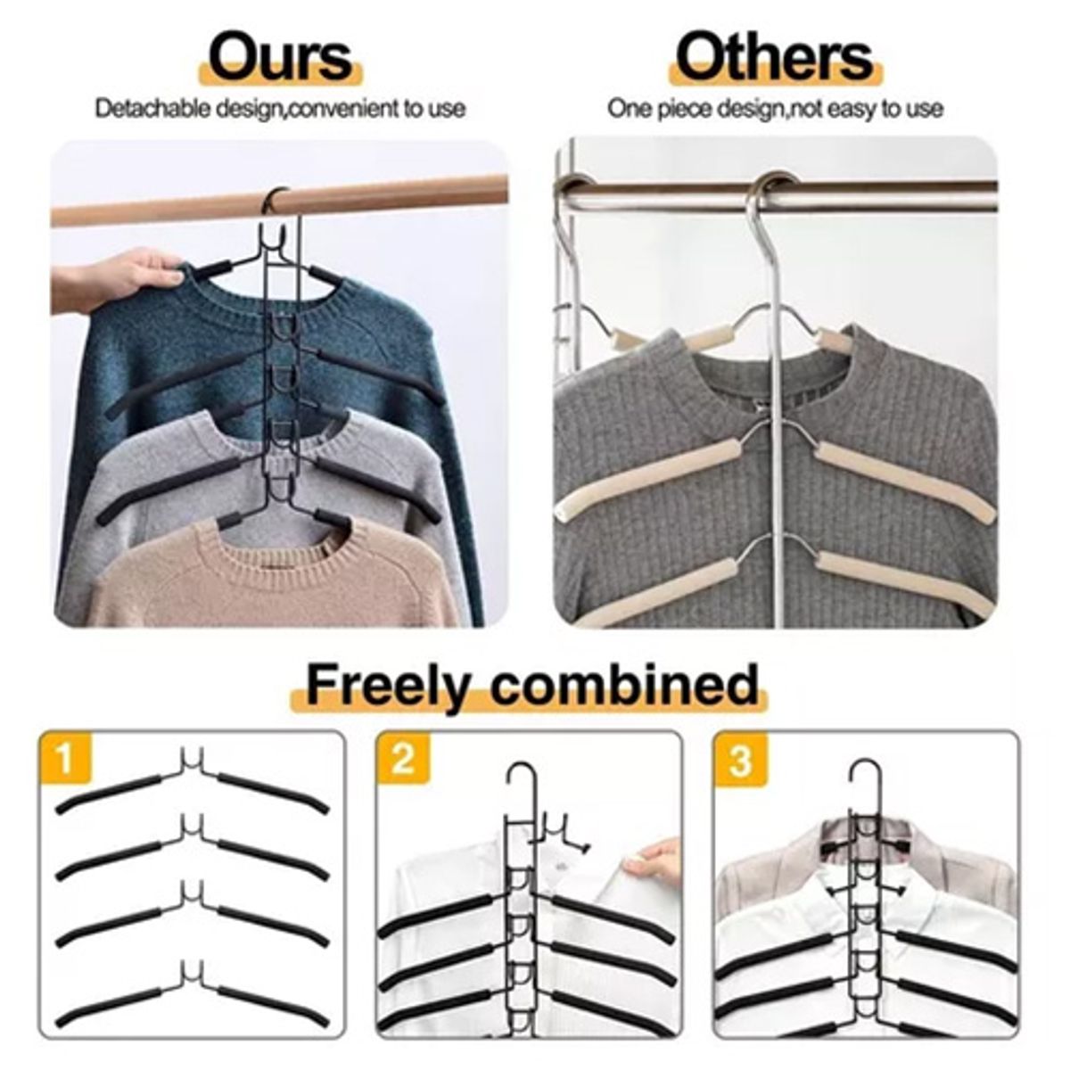 ATURE - Gancho Colgador Ropa Organizador Multiple Ahorra Espacio