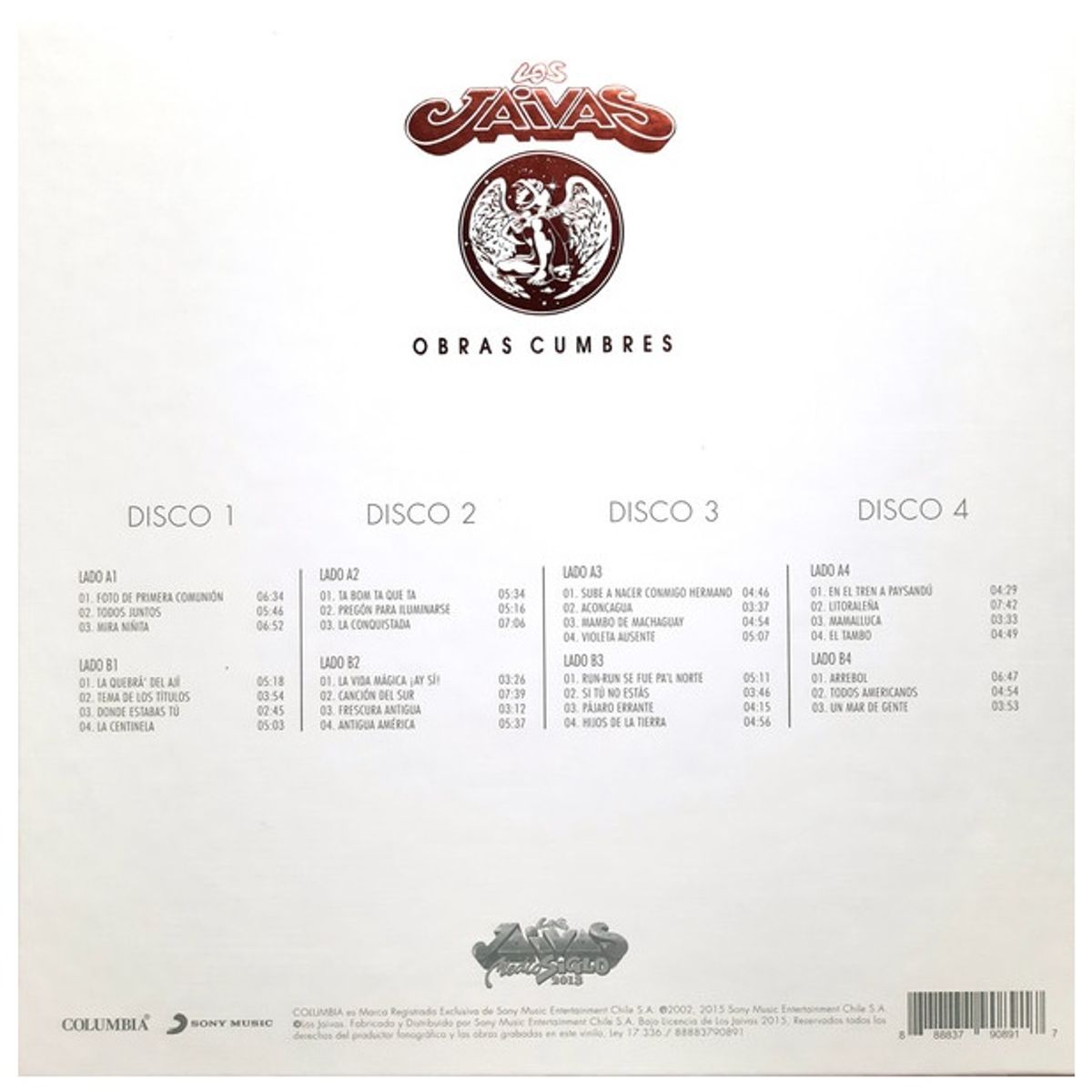GENERICO - LOS JAIVAS - OBRAS CUMBRES (4LP BOX SET) / VINILO