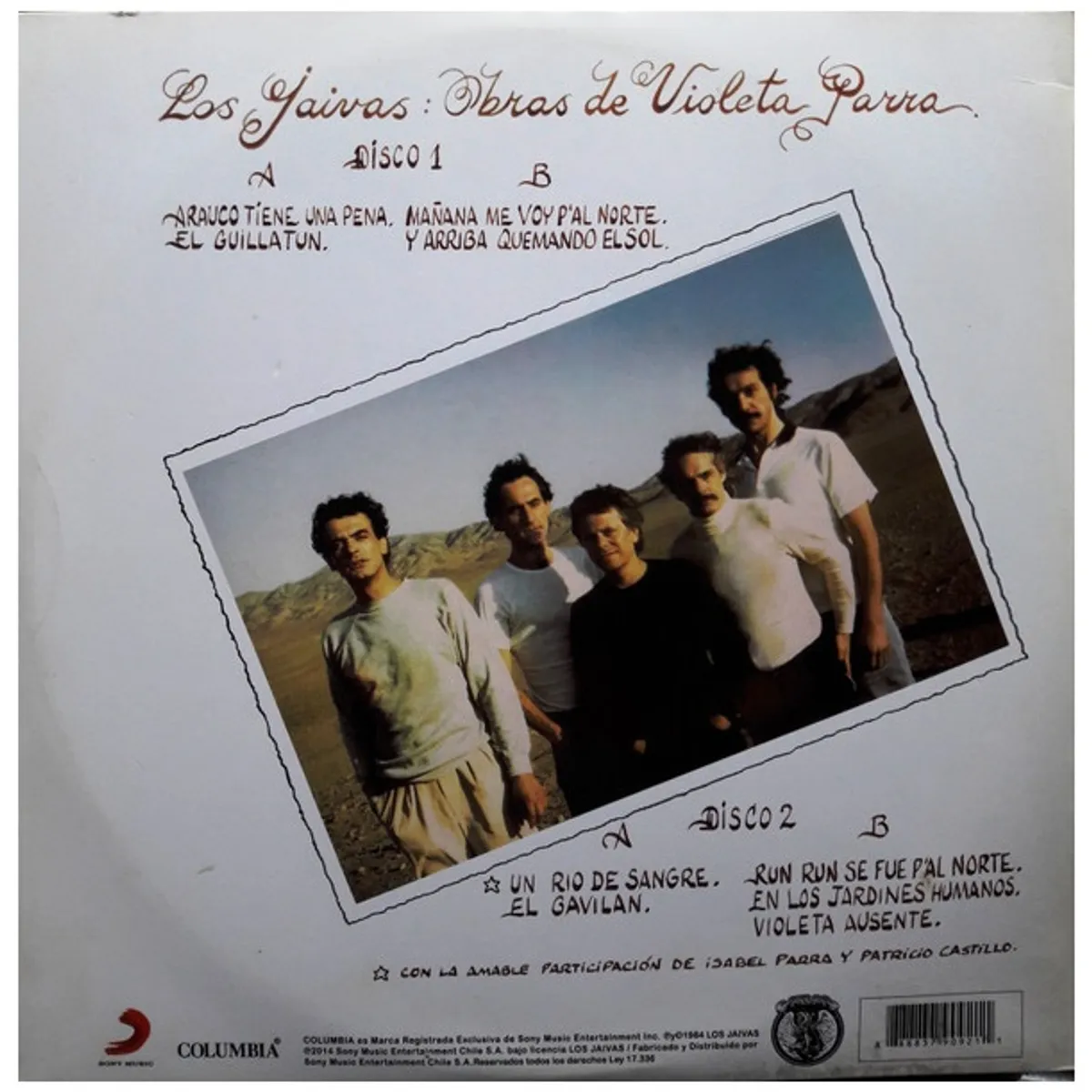 GENERICO - LOS JAIVAS - OBRAS DE VIOLETA PARRA (2LP) / VINILO