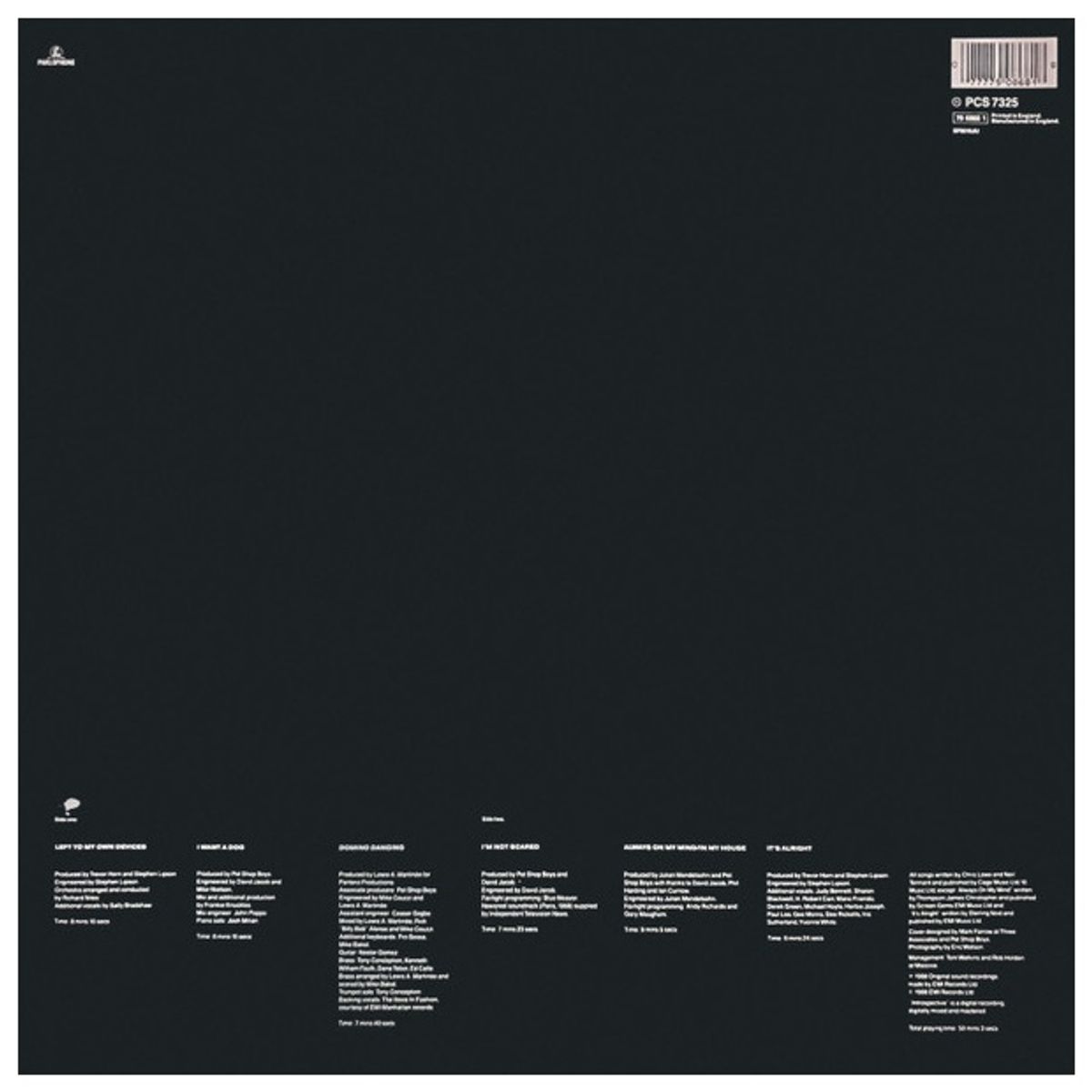 GENERICO - PET SHOP BOYS - INTROSPECTIVE / VINILO