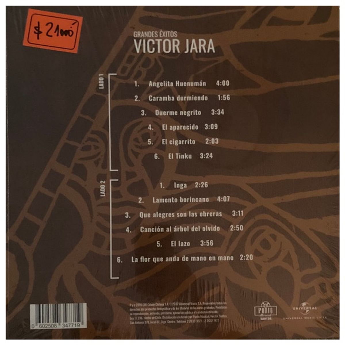 GENERICO - VICTOR JARA - GRANDES EXITOS / VINILO