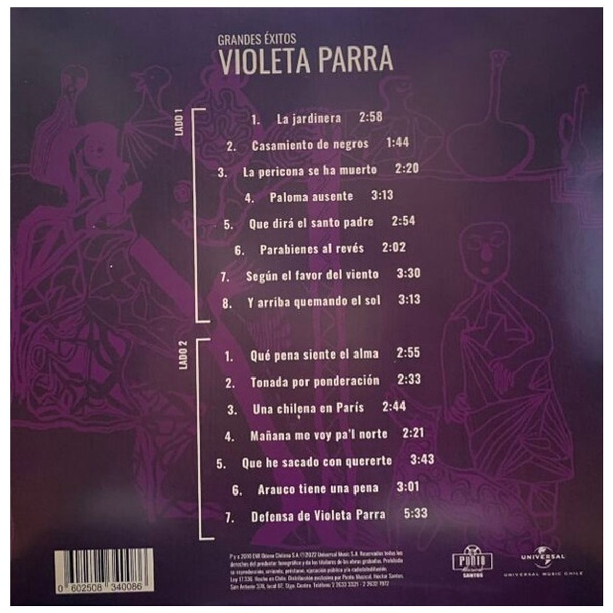 GENERICO - VIOLETA PARRA - GRANDES EXITOS / VINILO