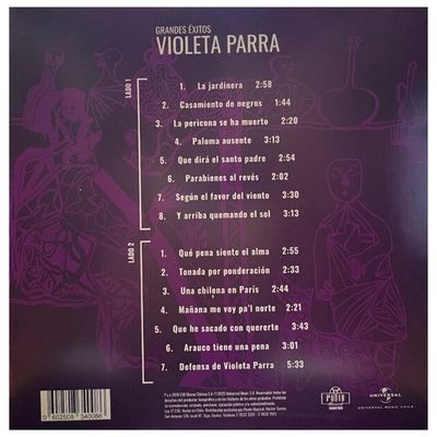 Imagen 2 del producto VIOLETA PARRA - GRANDES EXITOS / VINILO