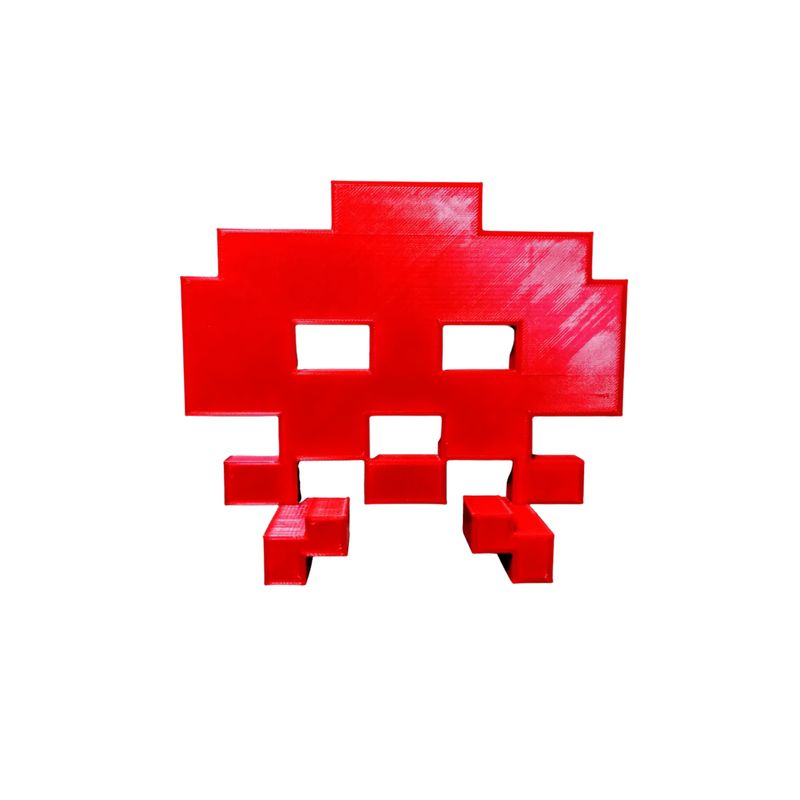 GENERICO - Perchero Para Audífonos - Space Invaders ROJO