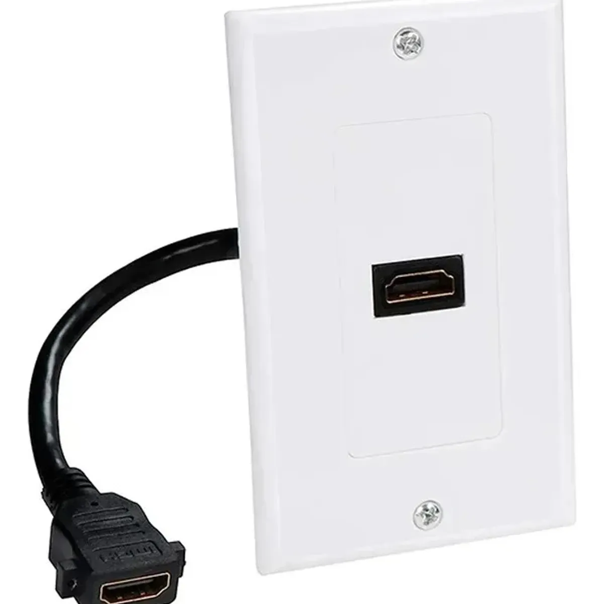 GENERICO - Placa De Pared Hdmi (1 Puerto) Cables Hdmi 4k 10 Cms