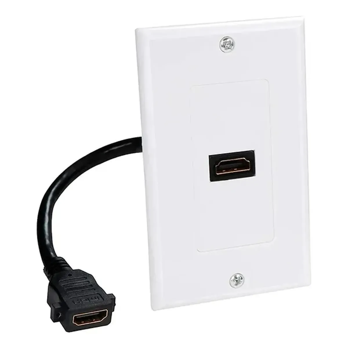 GENERICO - Placa De Pared Hdmi (1 Puerto) Cables Hdmi 4k 10 Cms