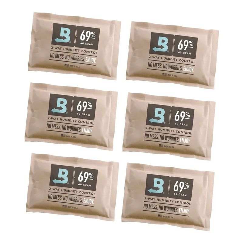 GENERICO - 6 Sobres Boveda Pack 69pct 60gr Control Humedad 2 Vias