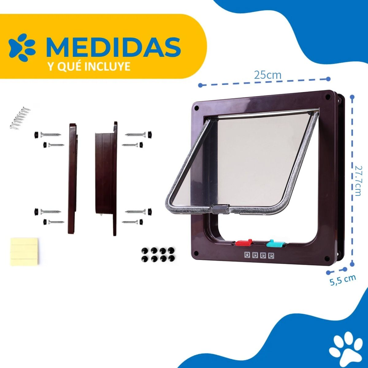 KINDA NICE - Puerta Bidireccional De Entrada Y Salida Para Gatos
