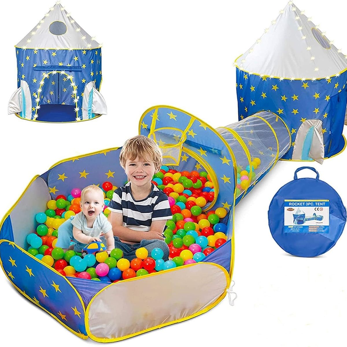 TATEE - 3 en 1 Juguetes Carpa Para Niños túnel Tienda Infantil