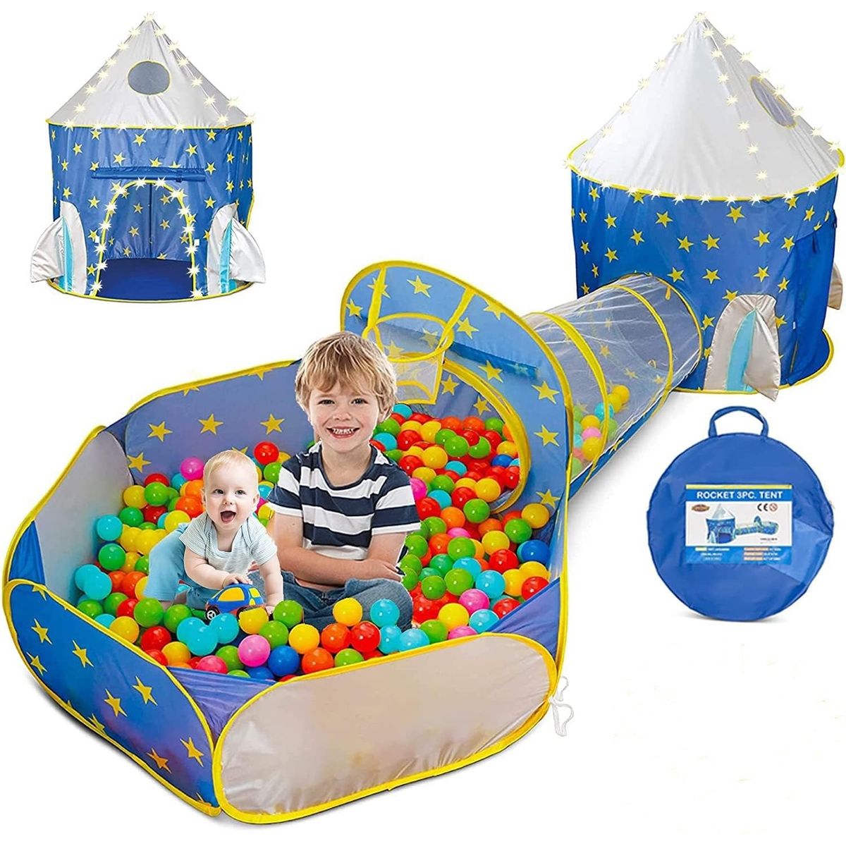 TATEE - 3 en 1 Juguetes Carpa Para Niños túnel Tienda Infantil