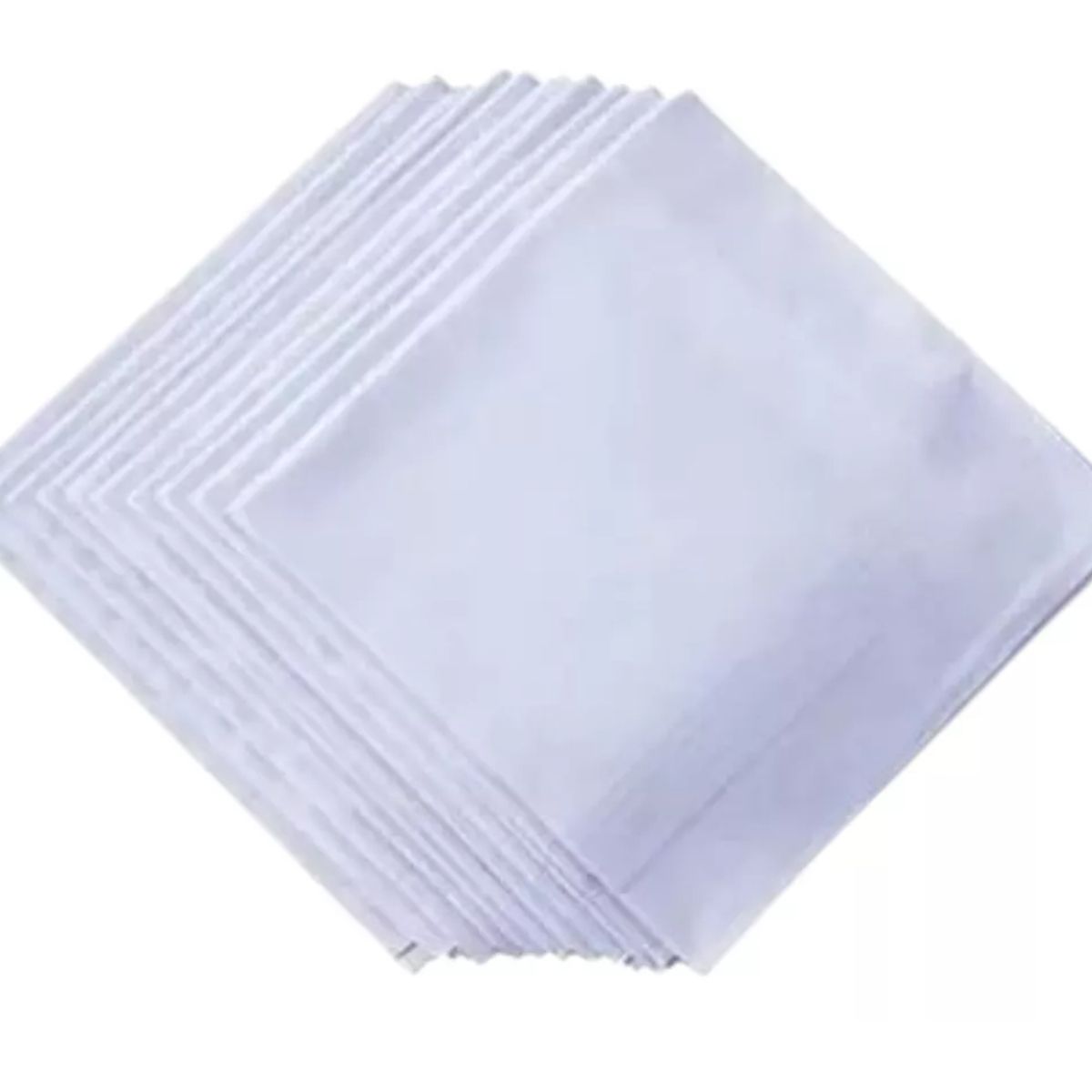 ATURE - 12u Pañuelo De 100% Algodón Blanco Para Hombre 40cm